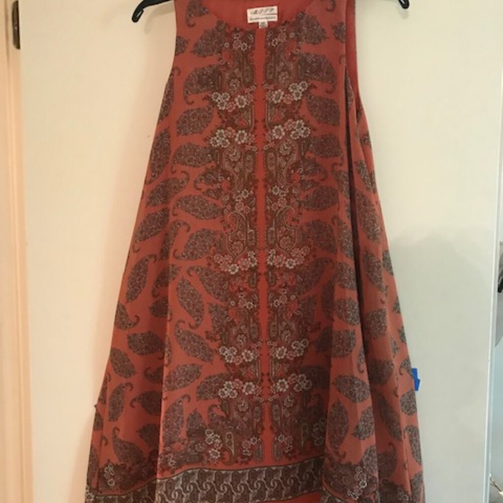 Sleeveless M.S.S.P Paisley A-Line Dress
